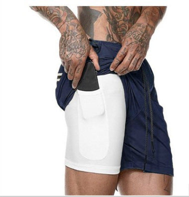 Shorts de sport multifonctionnels pour hommes avec short intégré et poches pratiques Chic und Stil