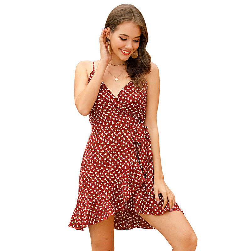 Robe mini enveloppante Frau Flirty avec bretelles réglables Chic und Stil