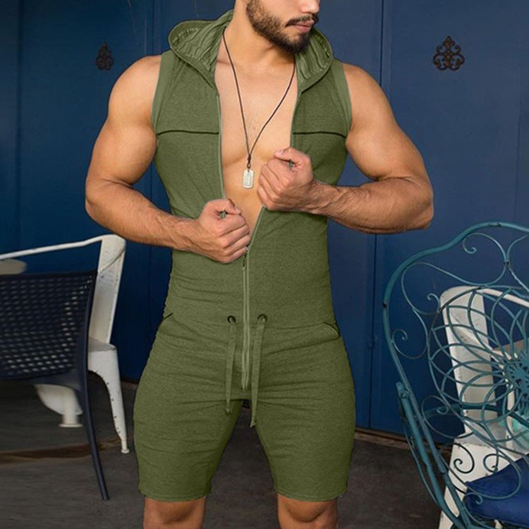 Costume sans manches pour homme avec capuche et cordon de serrage pratique Chic und Stil