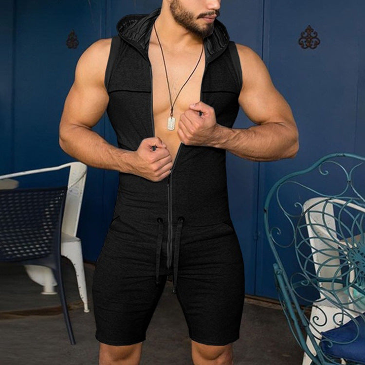 Costume sans manches pour homme avec capuche et cordon de serrage pratique Chic und Stil