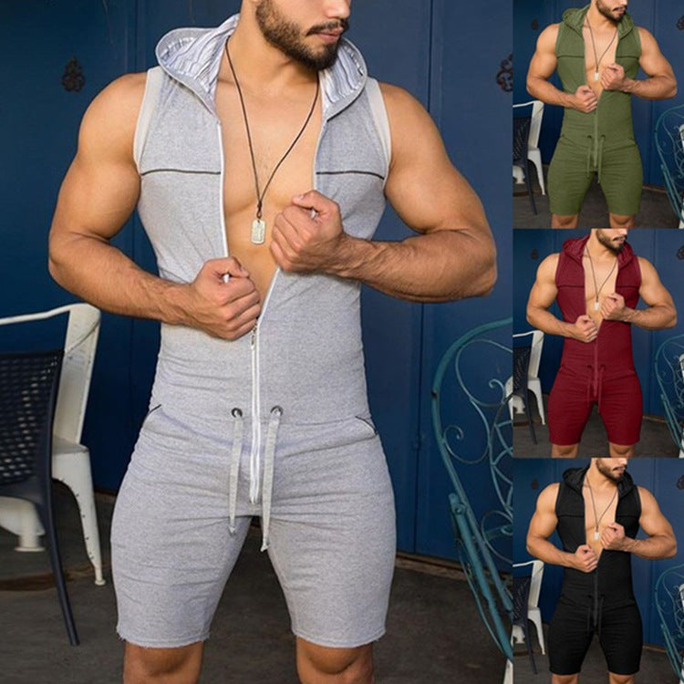 Costume sans manches pour homme avec capuche et cordon de serrage pratique Chic und Stil