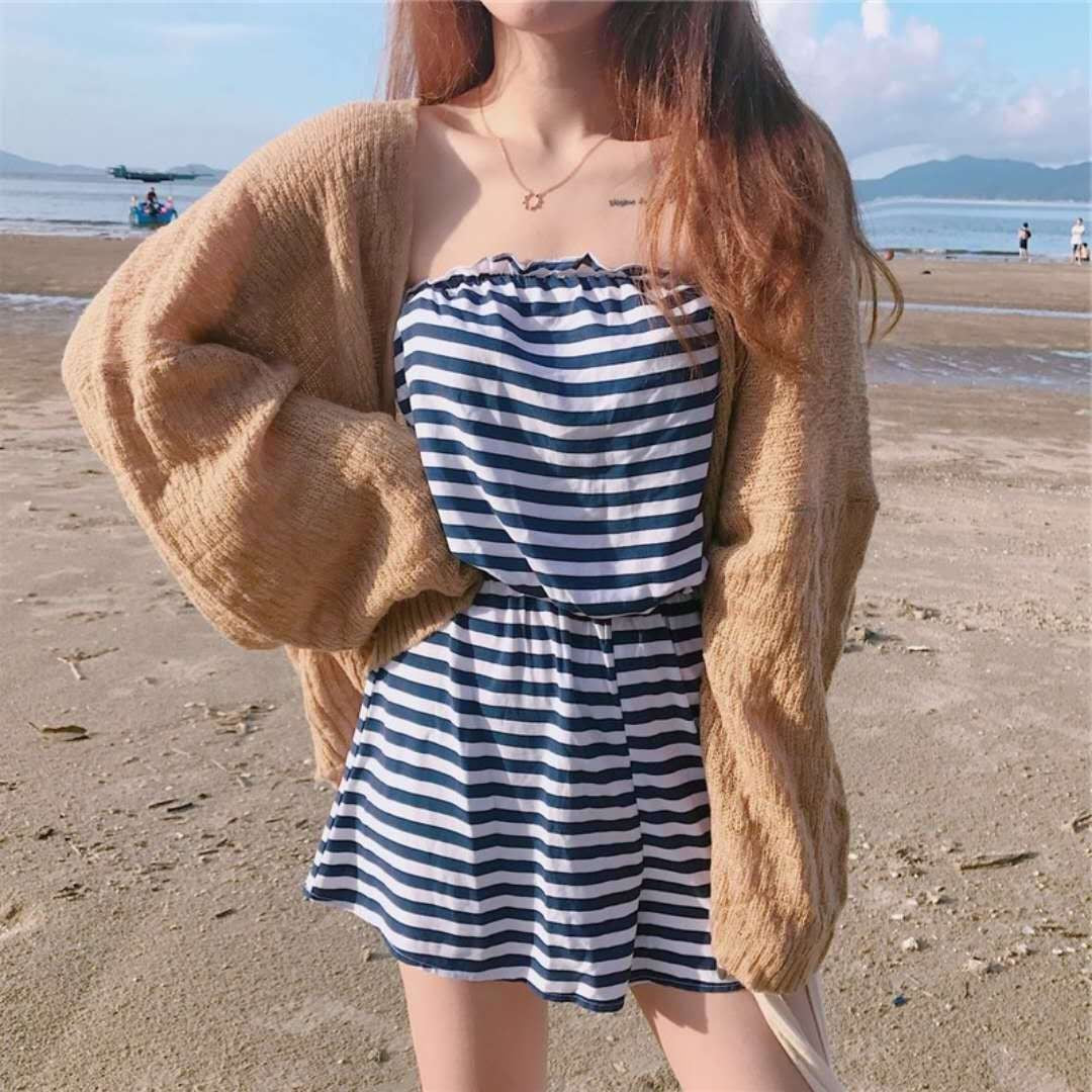 Cardigan en tricot décontracté pour femmes avec coupe ample et manches ouvertes Chic und Still