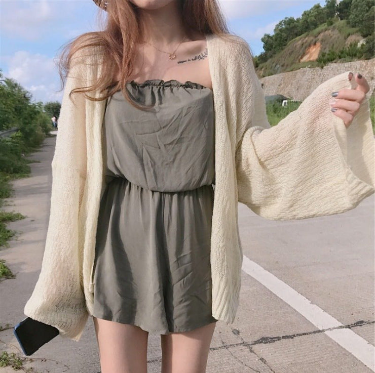 Cardigan en maille décontracté pour femmes avec une ouverture à l'avant et des manches larges Chic und Stil
