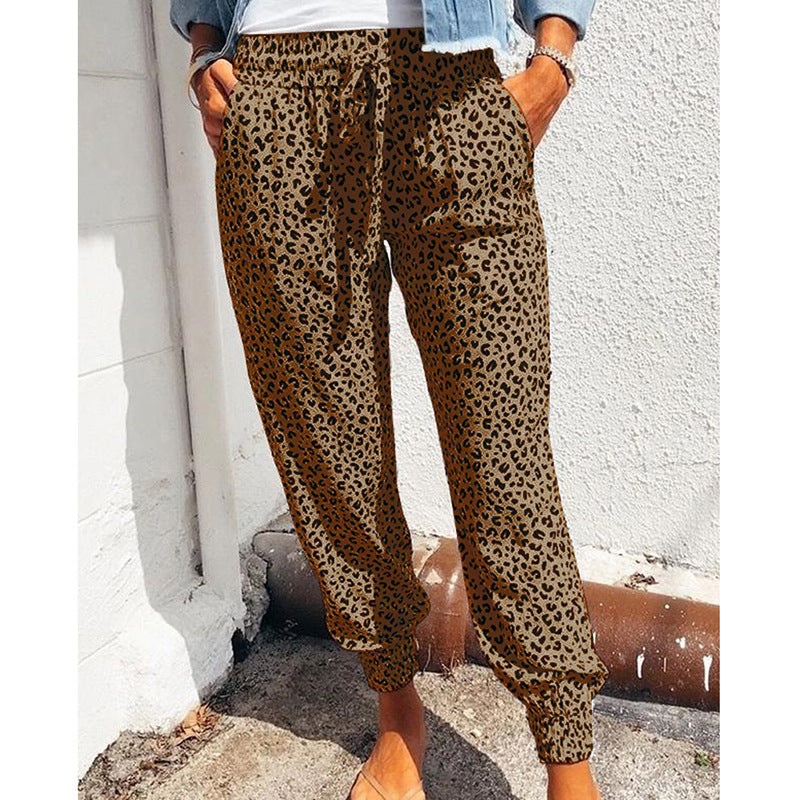 Pantalons de jogging pour femmes avec impression animale tendance Chic und Stil