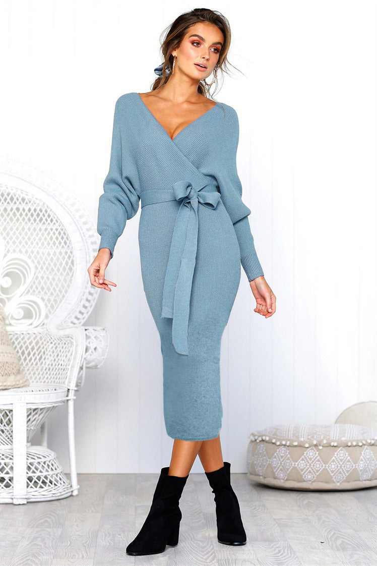 Robes enveloppantes élégantes pour femmes avec décolleté en V profond et ceinture de taille Chic und Stil