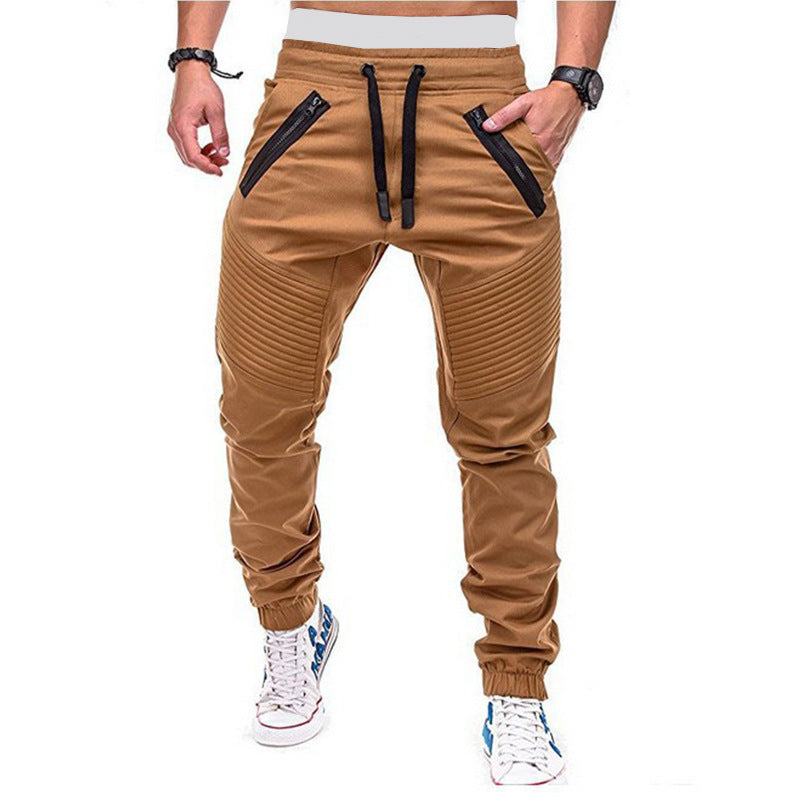 Pantalon de jogging cargo sportif pour hommes avec des poches zippées élégantes et une taille élastique Chic und Stil