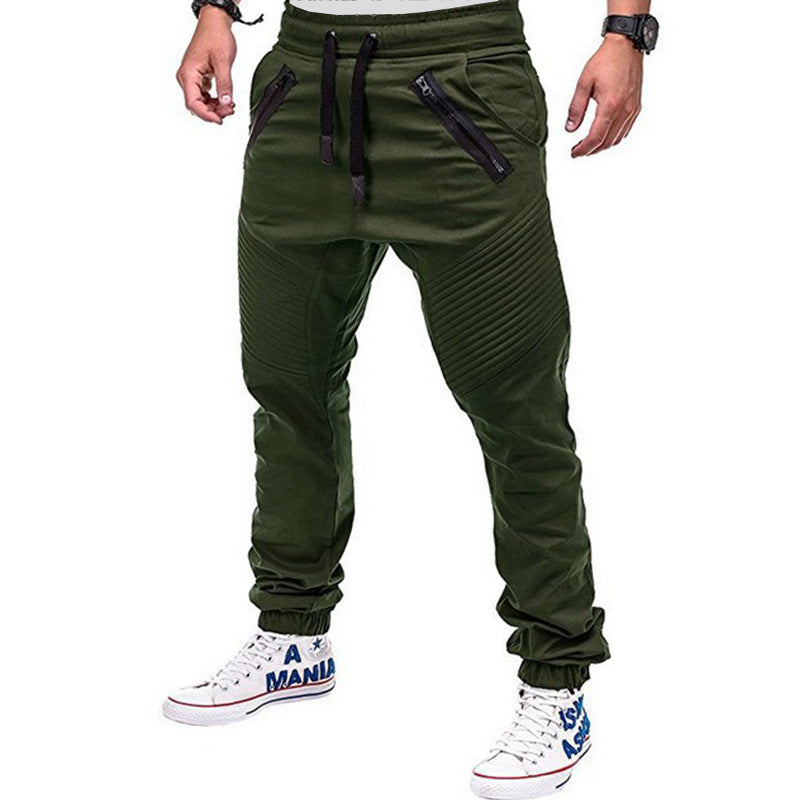 Pantalon de jogging cargo sportif pour hommes avec des poches zippées élégantes et une taille élastique Chic und Stil