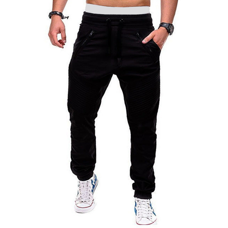 Pantalon de jogging cargo sportif pour hommes avec des poches zippées élégantes et une taille élastique Chic und Stil