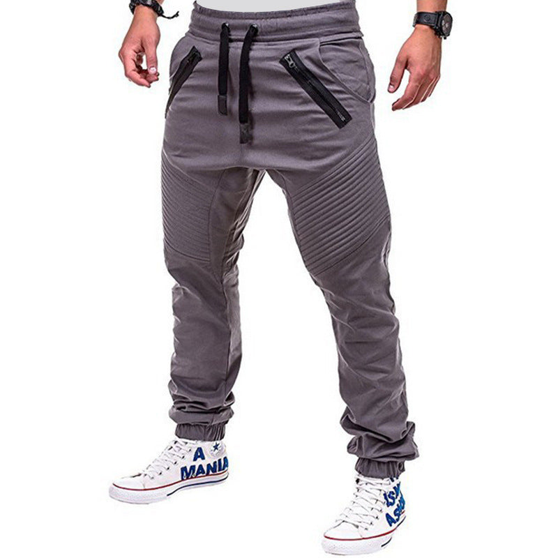 Pantalon de jogging cargo sportif pour hommes avec des poches zippées élégantes et une taille élastique Chic und Stil