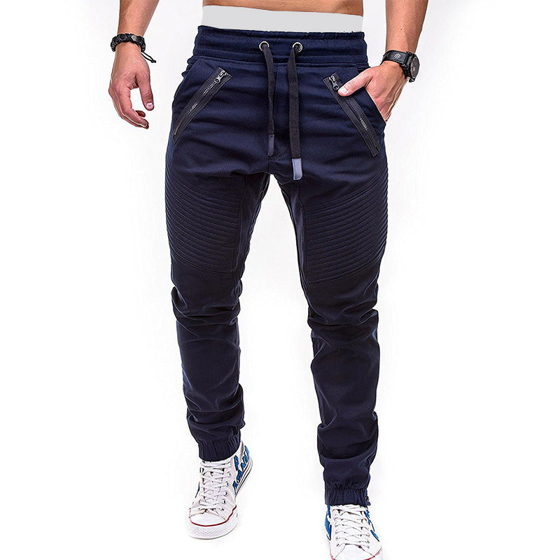 Pantalon de jogging cargo sportif pour hommes avec des poches zippées élégantes et une taille élastique Chic und Stil