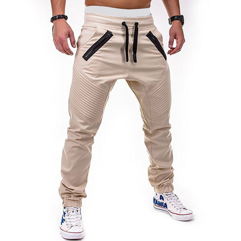 Pantalon de jogging cargo sportif pour hommes avec des poches zippées élégantes et une taille élastique Chic und Stil