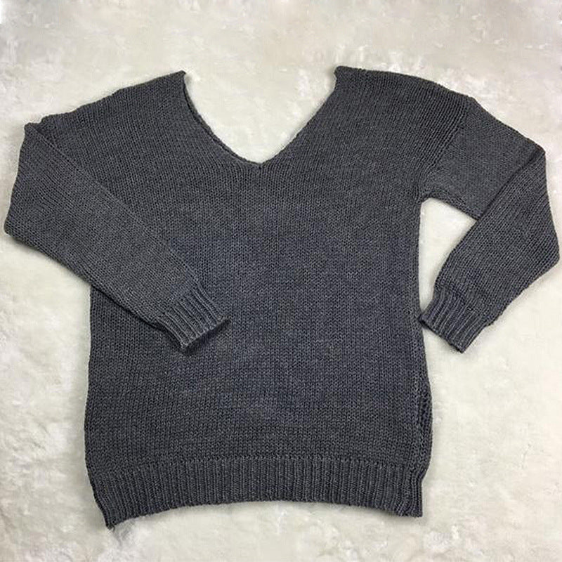 Dames Grand pull en tricot avec épaule dénudée et coupe décontractée Chic und Stil
