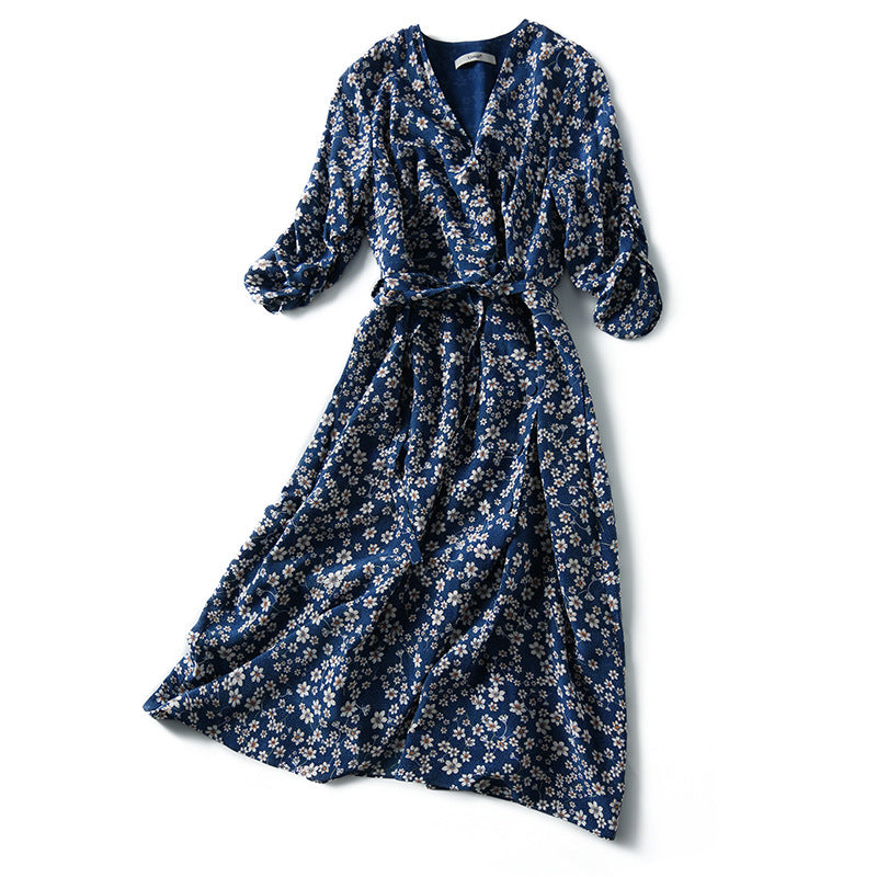 Robe Midi Florale Femme Chic und Stil