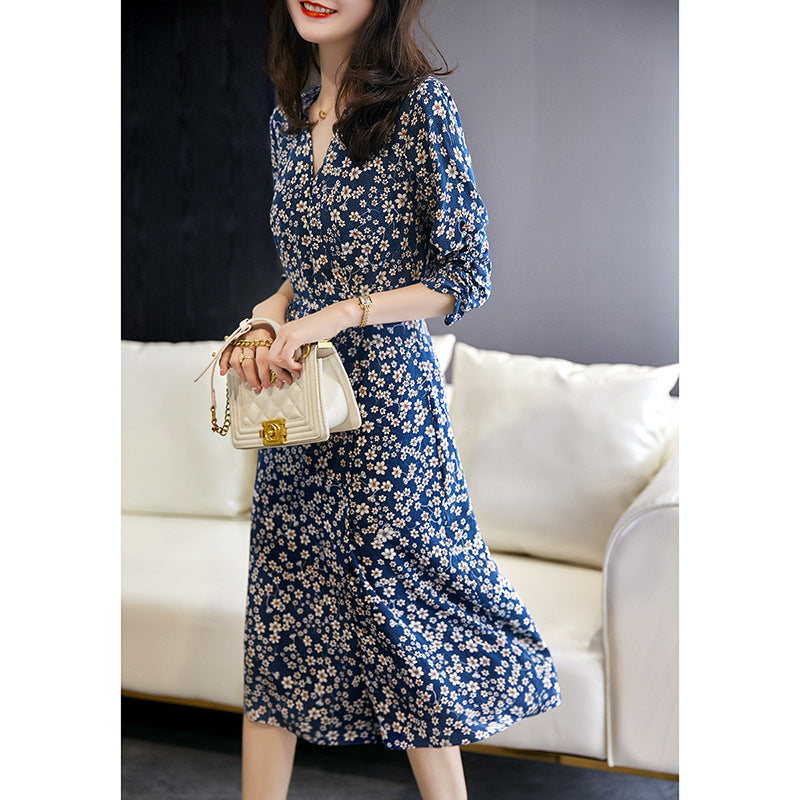 Robe Midi Florale Femme Chic und Stil