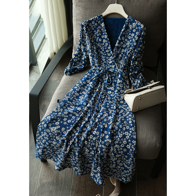 Robe Midi Florale Femme Chic und Stil