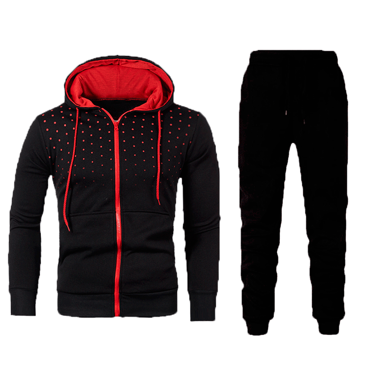 Hommes Ensemble de hoodie sportif et de pantalon d'entraînement avec des inserts respirants et un design à la mode Chic und Stil