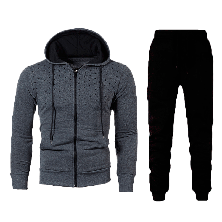Hommes Ensemble de hoodie sportif et de pantalon d'entraînement avec des inserts respirants et un design à la mode Chic und Stil
