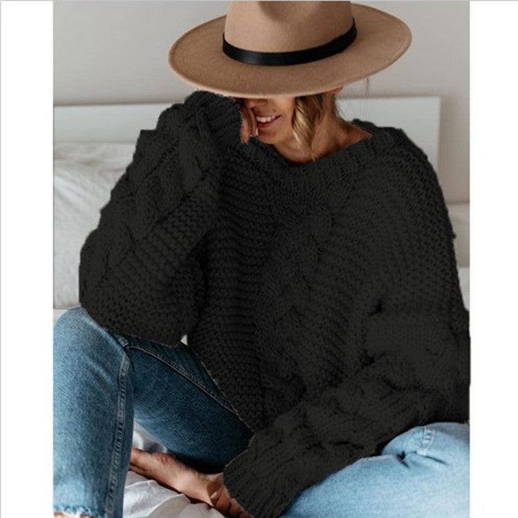 Pull en grosse maille pour femmes avec motif en torsades et coupe décontractée Chic und Stil
