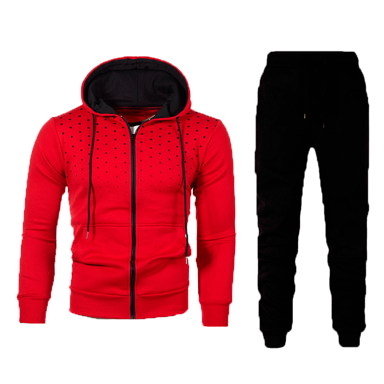 Hommes Ensemble de hoodie sportif et de pantalon d'entraînement avec des inserts respirants et un design à la mode Chic und Stil
