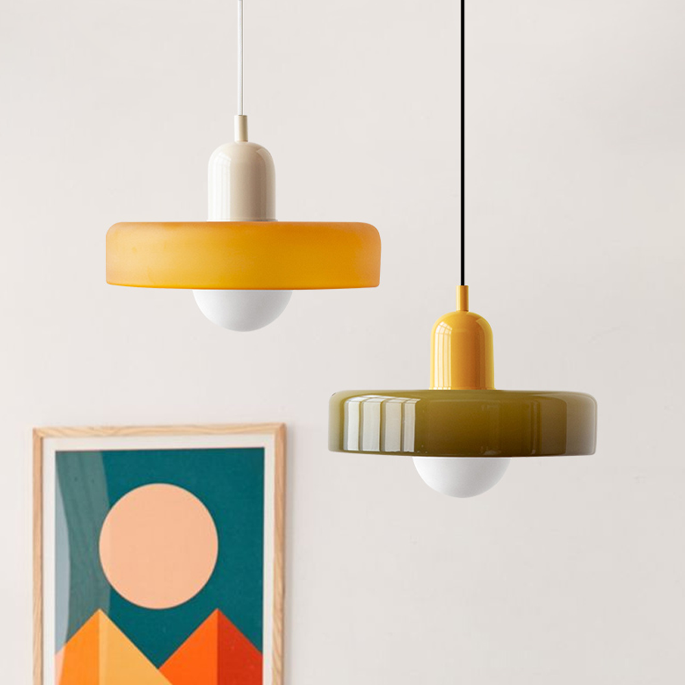 Chic and Style | Pendant lights made of colored glass | Elegant pendant light in Bauhaus style | Designer lamp for living room and dining room