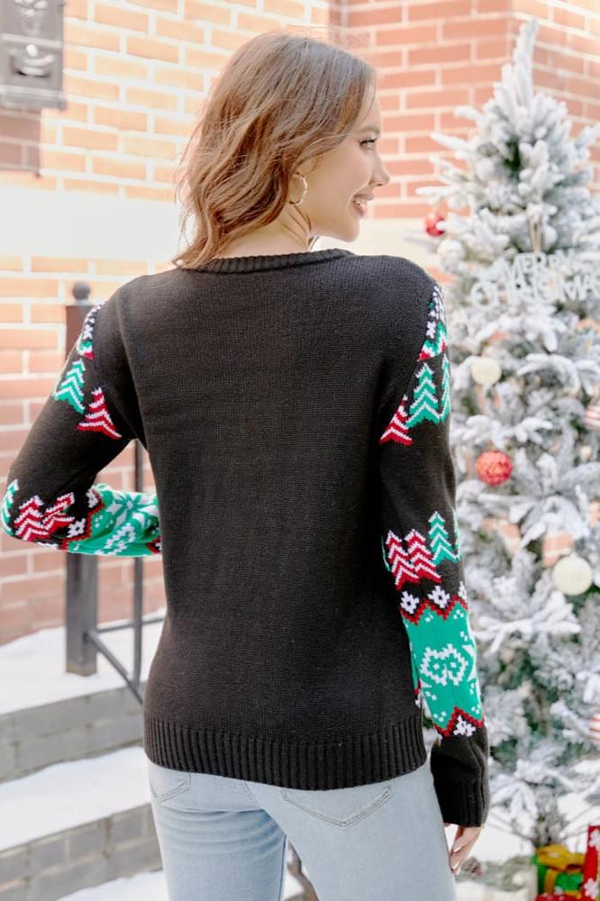 Chic und Stil | CHRISTMAS DINOSAUR KNIT PULLOVER