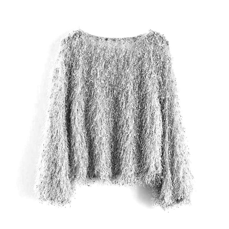 Chic and Stil | Round neck teddy sweater