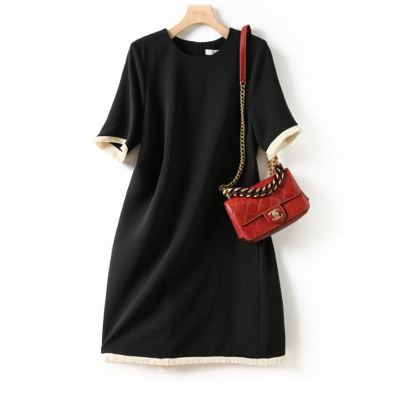 Robe Shift Élégante Pour Femme avec Bord Contrastant Chic und Stil