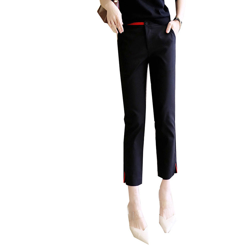Pantalons court ajustés pour femmes avec fente latérale Chic und Stil