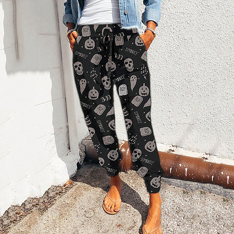Pantalons de jogging pour femmes avec impression animale tendance Chic und Stil