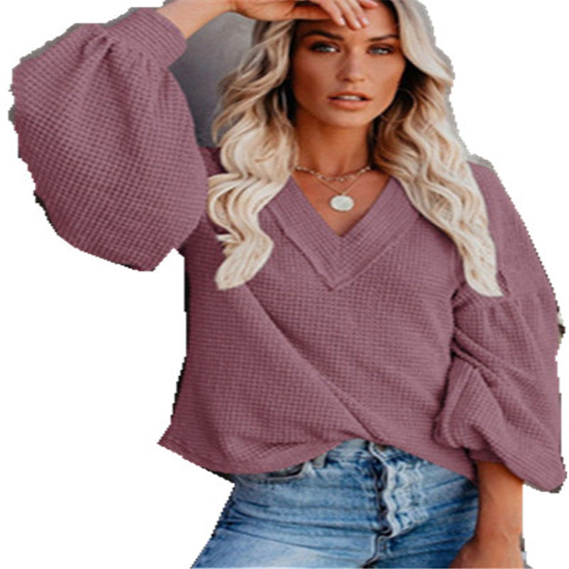 Blouse à structure gaufrée pour dames avec manches larges Chic und Stil
