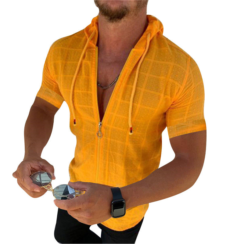 Chemise de sport zippée performance pour homme Chic und Stil