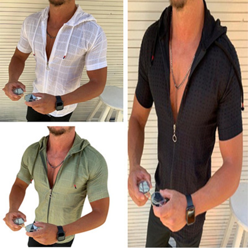 Chemise de sport zippée performance pour homme Chic und Stil