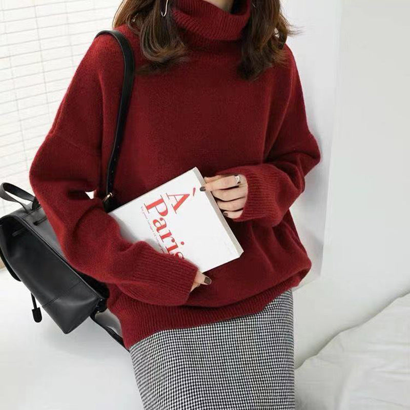 Pull col montant en laine pour femme Chic und Stil