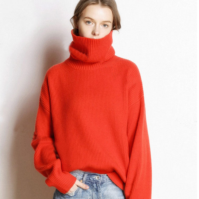 Pull en tricot à col haut Cozy pour femmes Chic und Stil