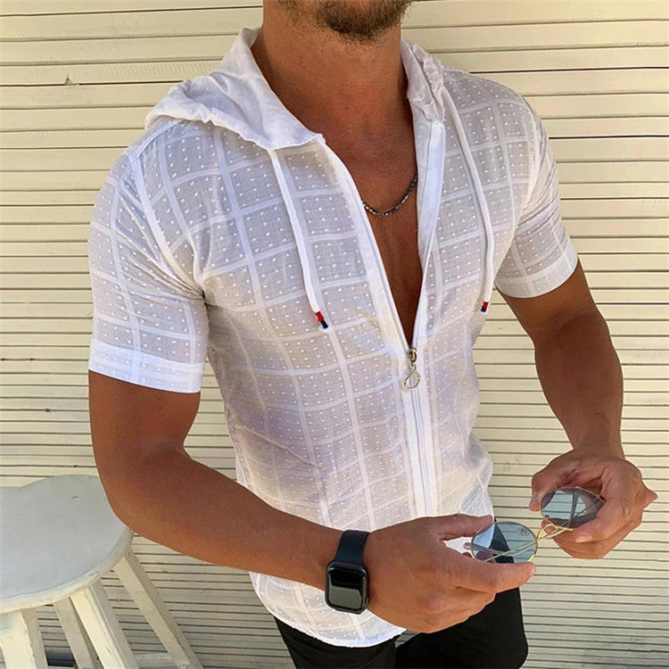 Chemise de sport zippée performance pour homme Chic und Stil