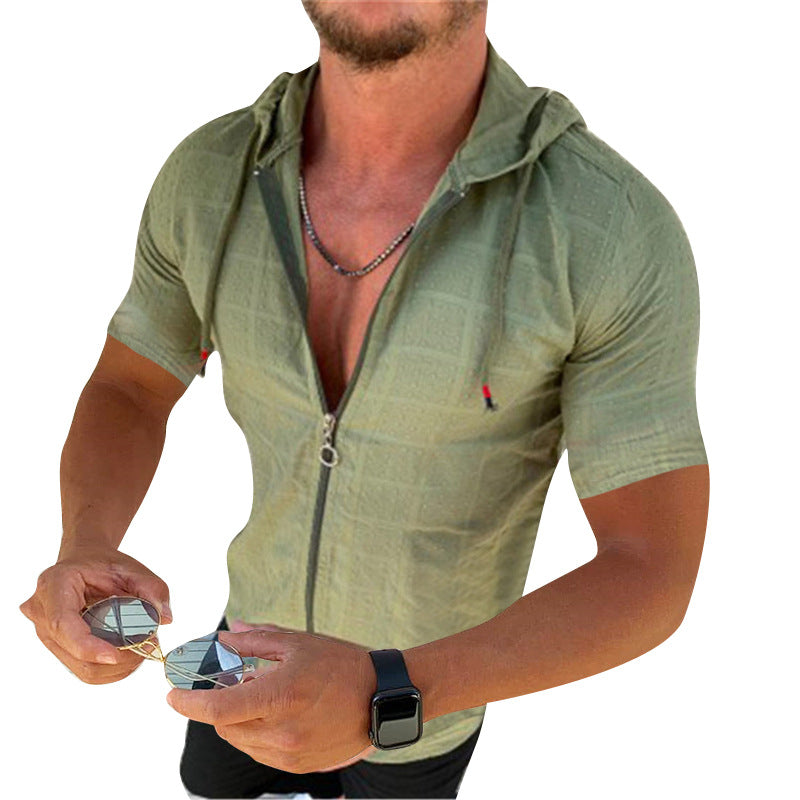Chemise de sport zippée performance pour homme Chic und Stil