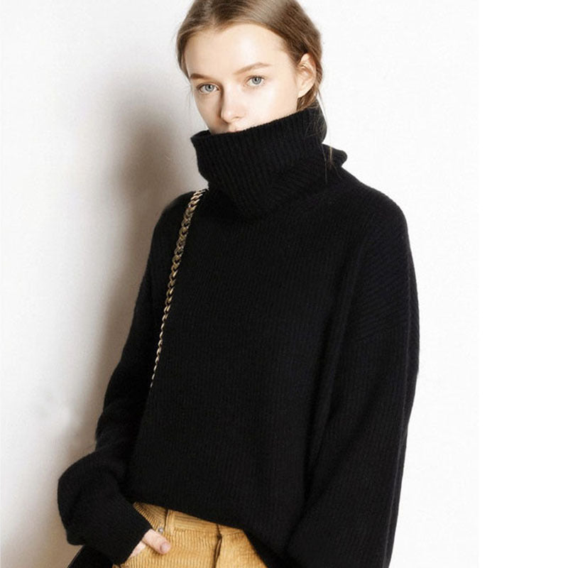 Pull en tricot à col haut Cozy pour femmes Chic und Stil