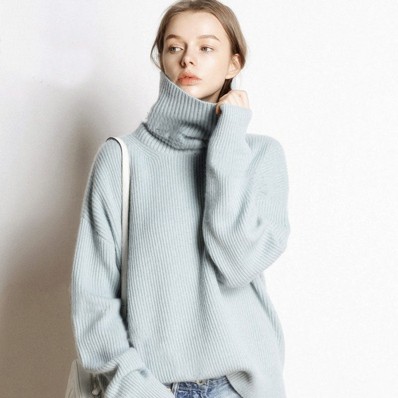 Pull en tricot à col haut Cozy pour femmes Chic und Stil
