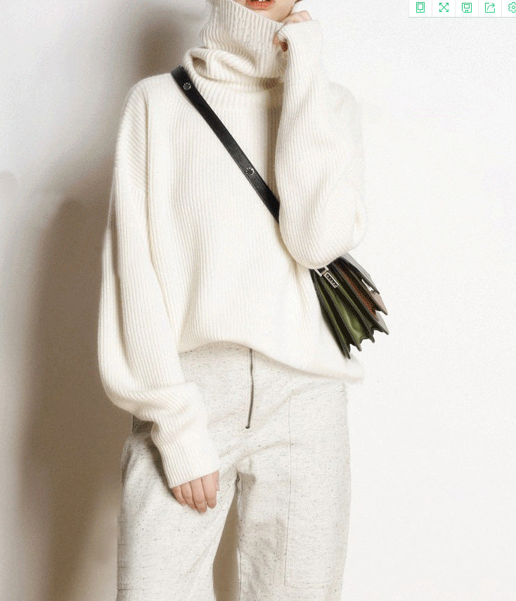Pull en tricot à col haut Cozy pour femmes Chic und Stil