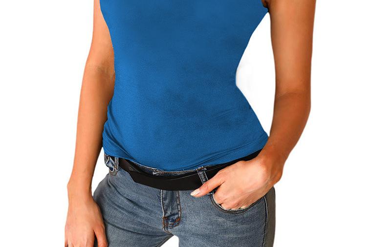 Sleeveless top for women with fitted cut made of high-quality material Chic und Stil