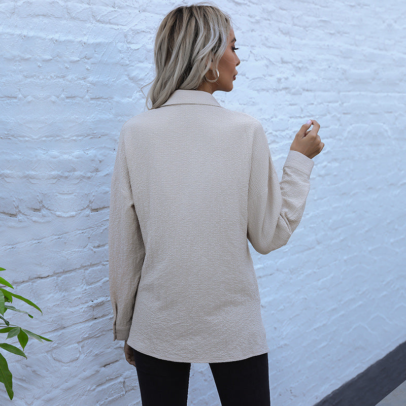 Blouse décontractée pour femmes avec design frontal à boutons et fermeture à nœud Chic und Stil
