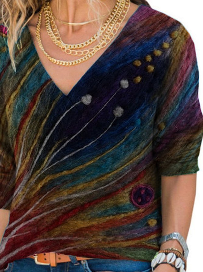 Blouse en viscose pour femmes avec motif créatif Chic und Stil