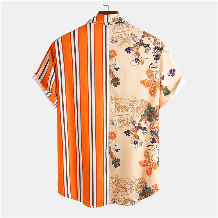 T-shirt de loisirs à manches courtes pour hommes avec impression maritime Chic und Stil