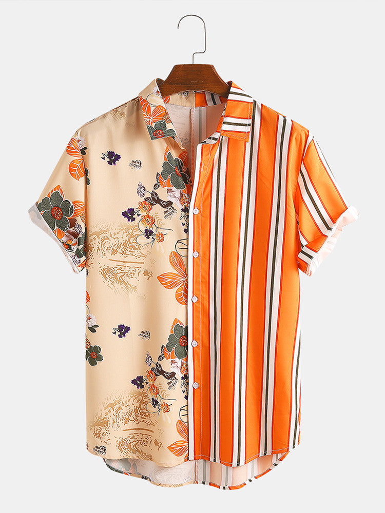 T-shirt de loisirs à manches courtes pour hommes avec impression maritime Chic und Stil
