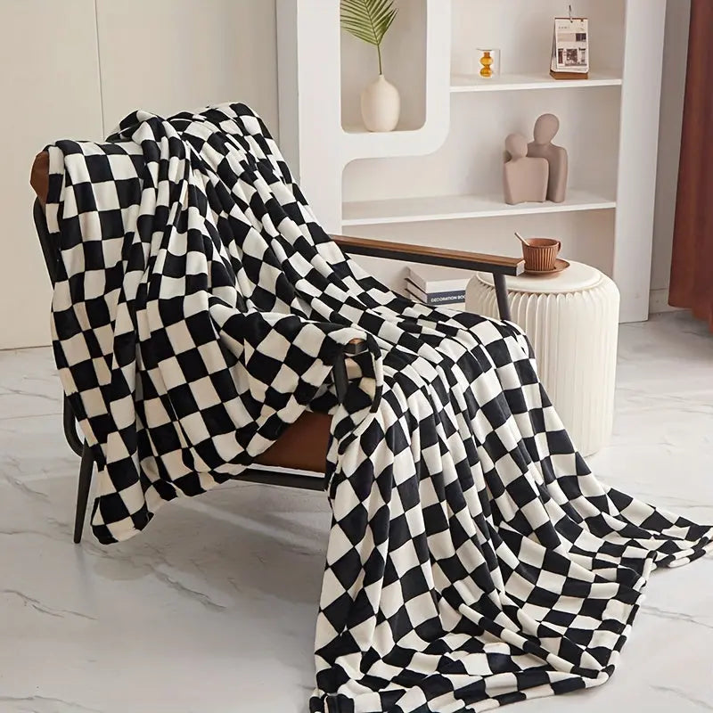 Couverture à carreaux douce et chaude – pour canapé et chambre-Couvertures-ChicUndStil