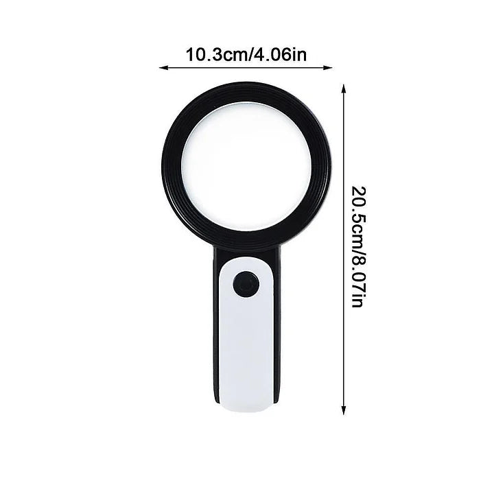 Chic and Style | 30X Handheld Magnifying Glass for Seniors – Improve Your Reading Comfort
