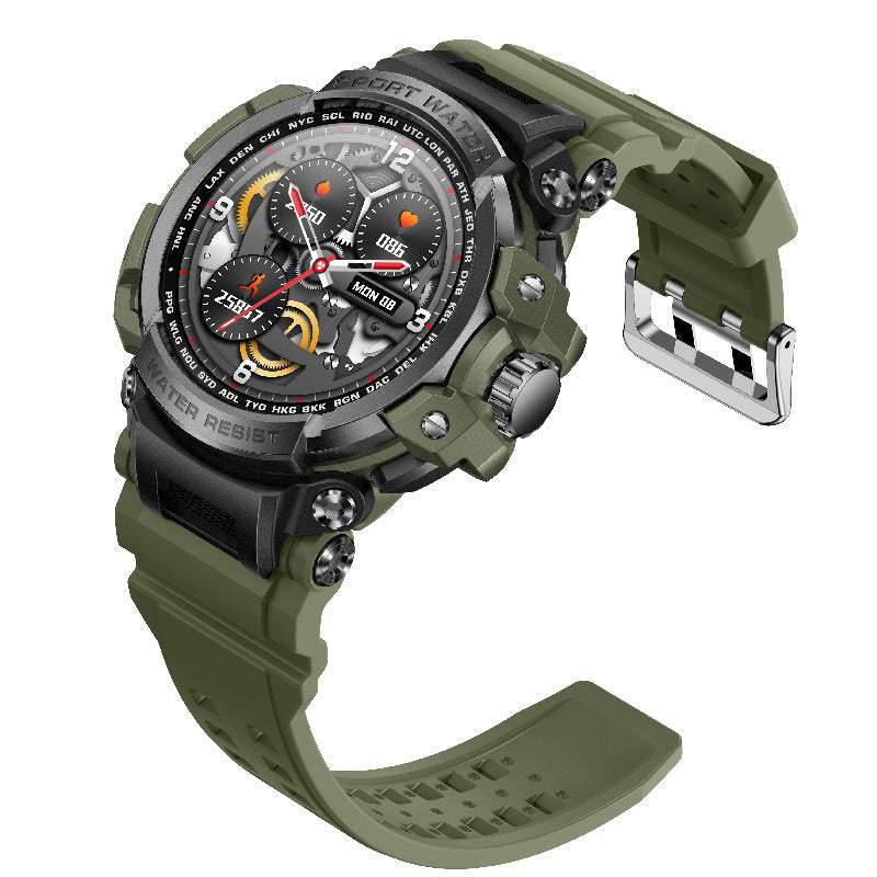 Chic and Style | Indestructible Outdoor Sports Watch with Heart Rate, Blood Oxygen, Call Reminder