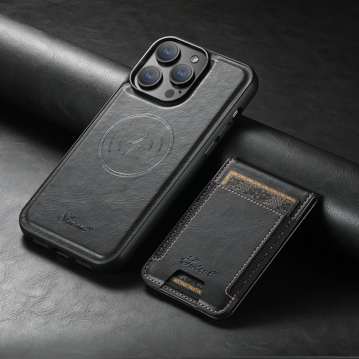 Chic and Style | Leather phone case with card holder and MagSafe compatibility
