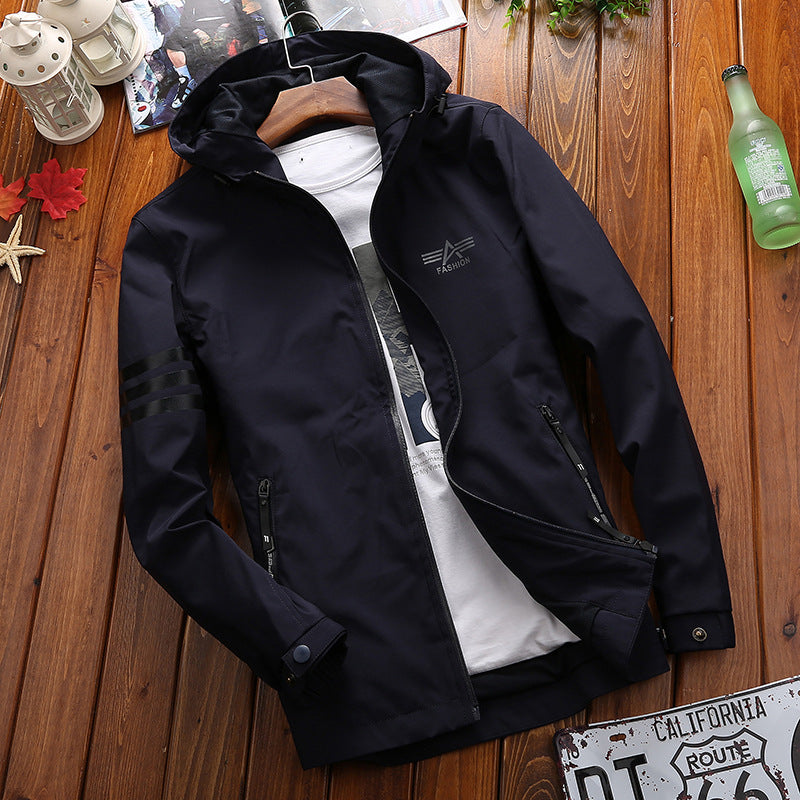 Functional sports jacket for men with adjustable hood and breathable mesh inserts Chic and Style