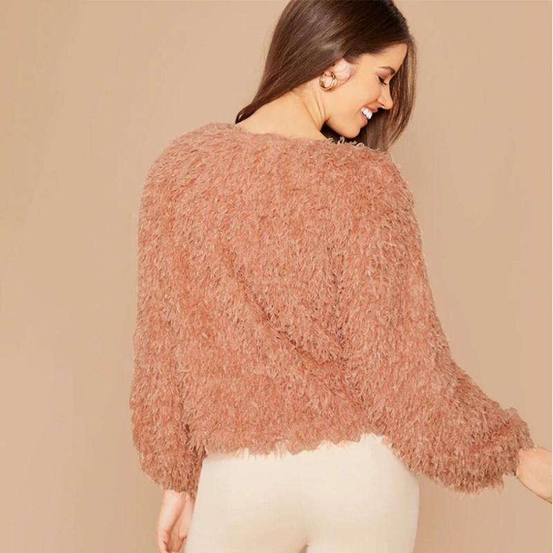 Chic and Stil | Round neck teddy sweater